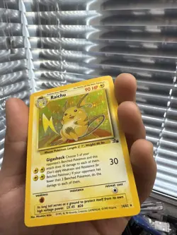 Pokemon Fossil Raichu HOLO NM 14/62 VINTAGE WOTC POKEMON CARD - Image 4