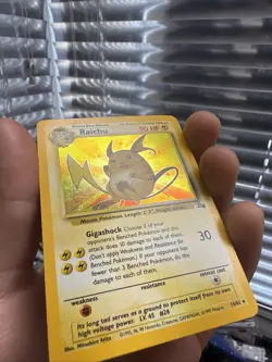 Pokemon Fossil Raichu HOLO NM 14/62 VINTAGE WOTC POKEMON CARD - Image 5