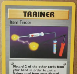 Item Finder 74/102 Rare Non-Holo Base Set Pokemon Trainer Card LP - Image 2
