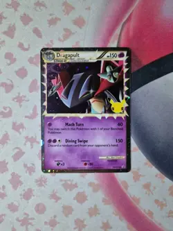 Pokemon TCG Dragapult Prime SWSH132 Black Star Promo Card Standard Size - Image 1