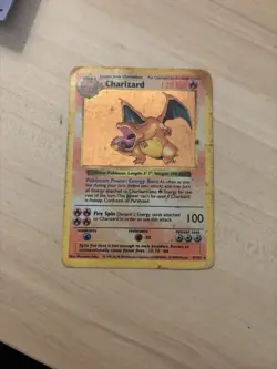 Charizard Holo 4/102 Base Set Unlimited 1999 Pokemon Card - Played Condition - Image 1