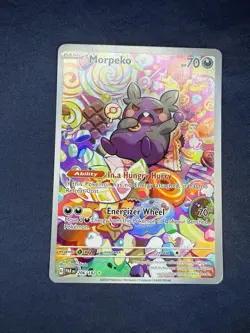 Pokemon TCG Morpeko Paradox Rift 206/182 Holo Illustration Rare Card NM - Image 1