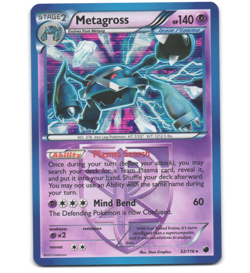 Pokemon 2013 Light Play Metagross 52/116 Plasma Freeze Holo Card - Image 1