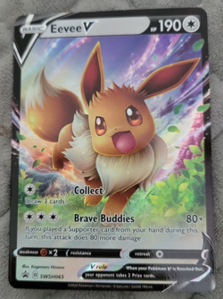 2020 EEVEE V (SWSH Black Star Promo 065) Kagemaru Himeno Pokemon Card Holofoil - Image 1