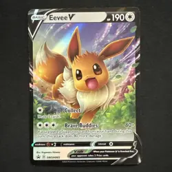 Eevee V SWSH065 SWSH: Sword & Shield Black Star Promo Cards Holo Pokemon - Image 1