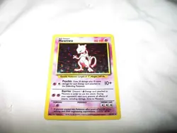 POKEMON BASE SET MEWTWO HOLO/FOIL CARD- #10/102- MP CONDITION! - Image 1