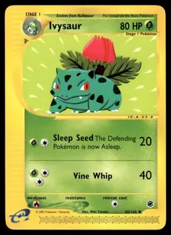 2002 Pokemon E-Card - Expedition Ivysaur #82 Heavy Play - Image 1