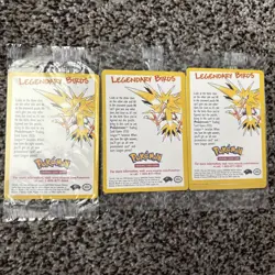 Pokemon TCG Legendary birds WoTC Promo Cards (sealed) Zapdos Moltres Articuno - Image 1