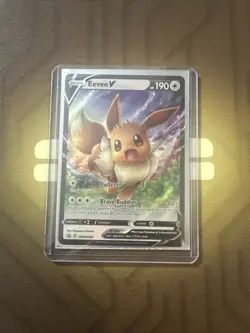 Eevee V SWSH065 Ultra Rare 2020 Black Star Promo Pokemon Card Near Mint-Mint - Image 1