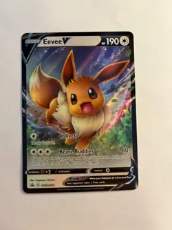 Pokemon Card TCG - Eevee V SWSH065 Black Star Promo Sword & Shield Promo NM - Image 1