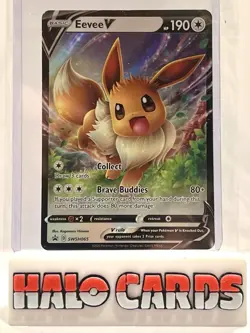 PACK FRESH Eevee V SWSH065 SWSH: Sword & Shield Promo Cards Holo MINT Q - Image 1