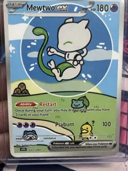 Bubble Mewtwo Ex Custom Fan Art card - Image 1