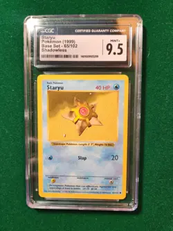 Staryu 65/102 Shadowless Base Set WOTC 1999 Pokemon Card Graded CGC 9.5 - Image 1