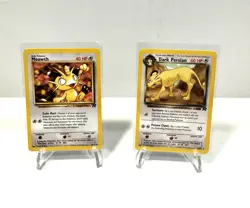 Dark Meowth & Persian 1999 Team Rocket Pokemon Card WOTC *PACK FRESH NEW!* - Image 1