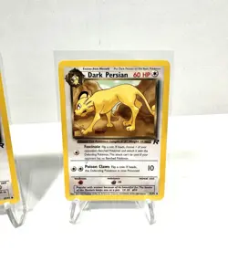 Dark Meowth & Persian 1999 Team Rocket Pokemon Card WOTC *PACK FRESH NEW!* - Image 3