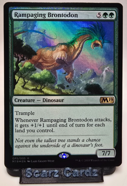 Rampaging Brontodon (2018 Gift Pack) Promo Foil - Image 1