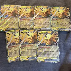Lot Of 7 Pokemon TCG Zapdos ex (SVP 049) 151 Black Star Promo JUMBO Card - Image 1