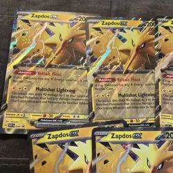 Lot Of 7 Pokemon TCG Zapdos ex (SVP 049) 151 Black Star Promo JUMBO Card - Image 2