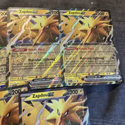 Lot Of 7 Pokemon TCG Zapdos ex (SVP 049) 151 Black Star Promo JUMBO Card - Image 3