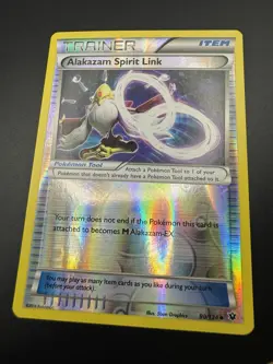 Pokemon Fates Collide Alakazam Spirit Link 90/124 Vintage Reverse Holo - LP / MP - Image 4