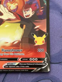 Pokemon Lance's Charizard V SWSH133 Celebrations Holo Black Star Promo🔥 - Image 4