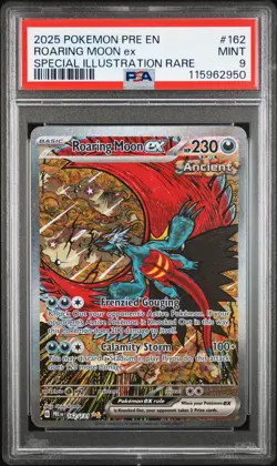 POKEMON PRE EN-PRISMATIC EVOLUTIONS ILLUSTRATION RARE #162 ROARING MOON EX PSA 9 - Image 1