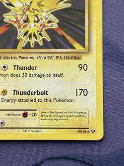 Pokemon TCG Zapdos 42/108 XY Evolutions Holo Rare 2016 English Holo Bleed Nm - Image 4