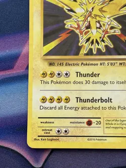 Pokemon TCG Zapdos 42/108 XY Evolutions Holo Rare 2016 English Holo Bleed Nm - Image 5