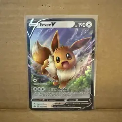 Eevee V SWSH065 - Pokemon Sword & Shield Black Star Promo Holo NM 0321#26 - Image 1