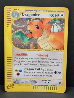 Dragonite 009/165 Expedition Base Set Holo Ultra Rare Pokemon TCG e-reader LP - Image 1