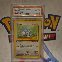 Dratini 1st Edition 53/82 Team Rocket PSA 10 Mint Vintage Pokemon - Image 1