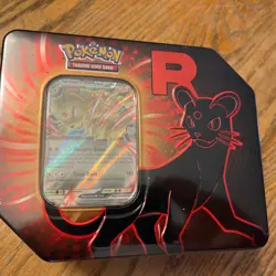 POKEMON TCG TEAM ROCKET TIN BOX PERSIAN EX 5 BOOSTER PACKS BRAND NEW SEALED - Image 1