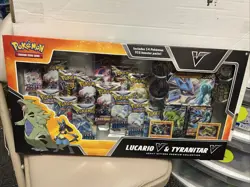 Pokemon TCG Lucario V & Tyranitar V Heavy Hitters Premium Collection Exclusive - Image 1