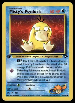 2000 Pokemon Gym - Challenge Misty’s Psyduck #90 Heavy Play - Image 1