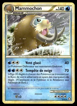 2010 Pokemon HeartGold & SoulSilver - Triumphant Mammochon #5 Heavy Play - Image 1