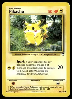 2002 Pokemon Other - Legendary Collection Pikachu #86 Heavy Play - Image 1