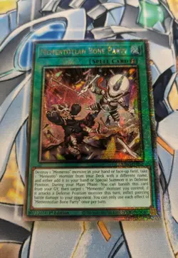 YUGIOH MEMENTOTLAN BONE PARTY 1st Ed QUARTER CENTURY (QCR) NM - Image 1