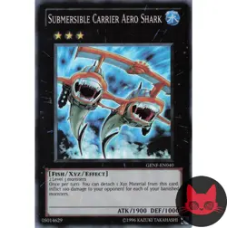 Yugioh Submersible Carrier Aero Shark GENF-EN040 Super Rare NM - Image 1