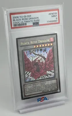 Black Rose Dragon - Ultimate Rare - CSOC-EN039 - PSA 9 - YuGiOh - Image 1