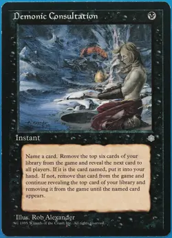 Demonic Consultation Ice Age NM Black Uncommon MAGIC CARD (ID# 503960) ABUGames - Image 1