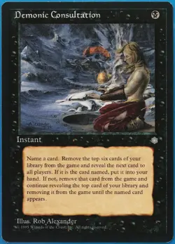 Demonic Consultation Ice Age NM Black Uncommon MAGIC CARD (ID# 503963) ABUGames - Image 1