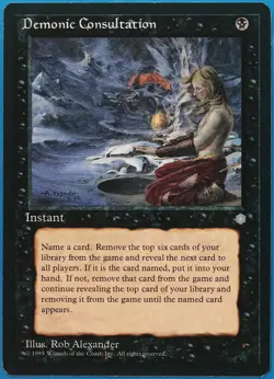 Demonic Consultation Ice Age NM Black Uncommon MAGIC CARD (ID# 503962) ABUGames - Image 1