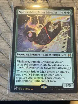 Spider-Man, Miles Morales Trading Card Game Magic: The Gathering Rare Foil - Image 1
