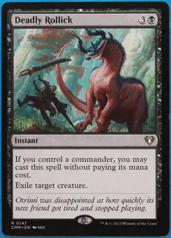 Deadly Rollick Commander Masters NM Black Rare MAGIC CARD (ID# 503955) ABUGames - Image 1