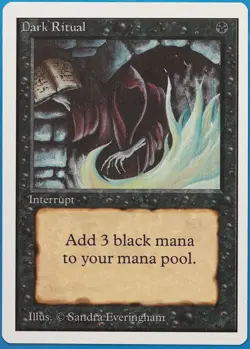 Dark Ritual Unlimited NM Black Common MAGIC GATHERING CARD (ID# 503950) ABUGames - Image 1