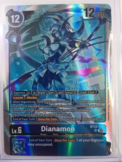 Dianamon BT22-077 SR Super Rare Cyber Eden Digimon Card Game - Image 1
