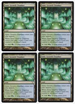 Simic Growth Chamber x4 4x 2006 Dissension PLAYSET Colorless Land MTG NM AZ1 - Image 1
