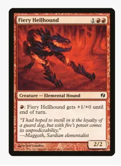 Fiery Hellhound MTG DDI LP-NM | Pauper EDH Aggro Firebreathing Elemental Hound - Image 1