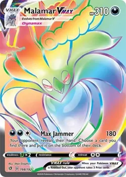 Malamar VMAX (Secret, #198/192) - Holofoil SWSH - Rebel Clash NM Pokemon - Image 1