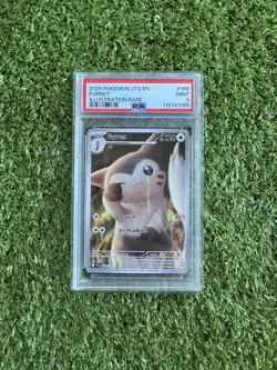 2025 POKEMON JTG EN-JOURNEY TOGETHER ILLUSTRATION RARE #168 FURRET PSA 9 - Image 1